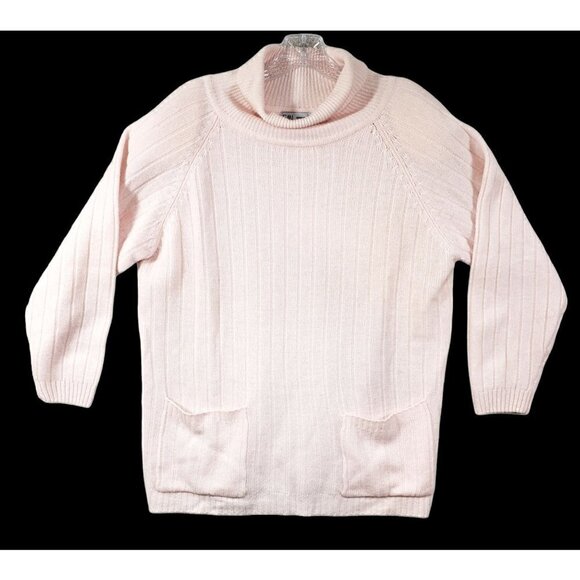 Vintage Sweater Womens Sz S Lambswool Angora Turtleneck SML Sport Y2K 90s 80s - Picture 1 of 9